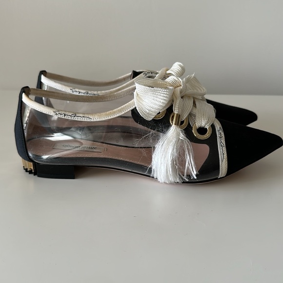 AUTHENTIC Giorgio Armani plexi Flats Size US6/ EU36 - Picture 2 of 11